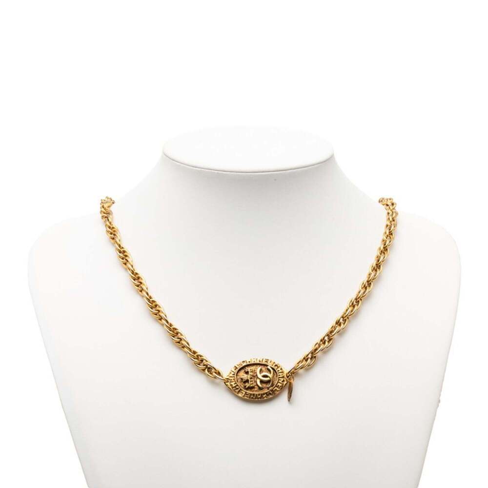 CHANEL Gold Logo Necklace - Picture 6 of 6